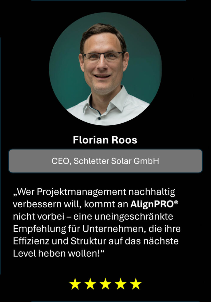 Testimonial of Schletter Solar gmbh about AlignPRO® Projektfabrik.