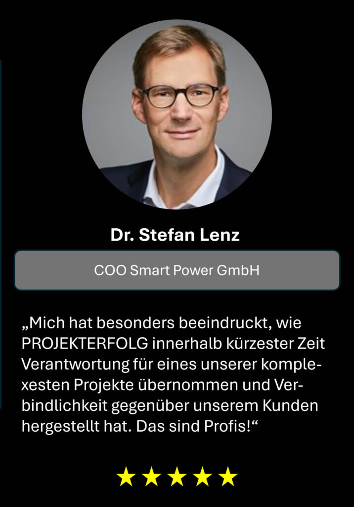 Testimonial of Smart Power gmbh about AlignPRO® Projektfabrik.